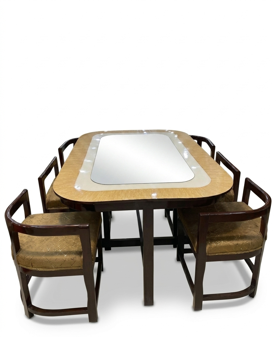 Dinning Table Built in 6 Chairs - Image 2