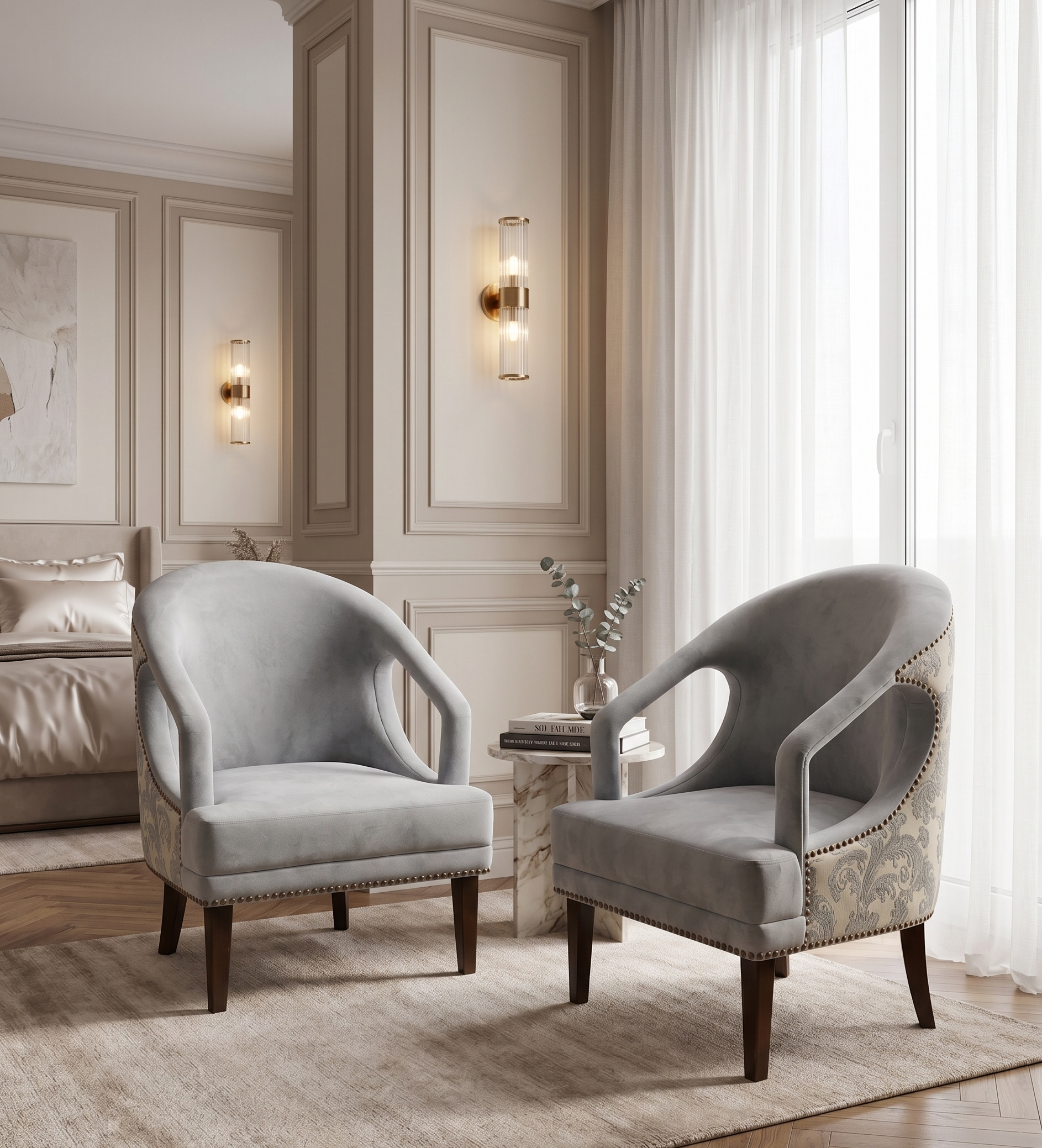 Painted style bedroom chair - Image 1