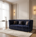 3 Sitter Couch with Brass Frame