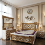 Bed Set with Golden Deco
