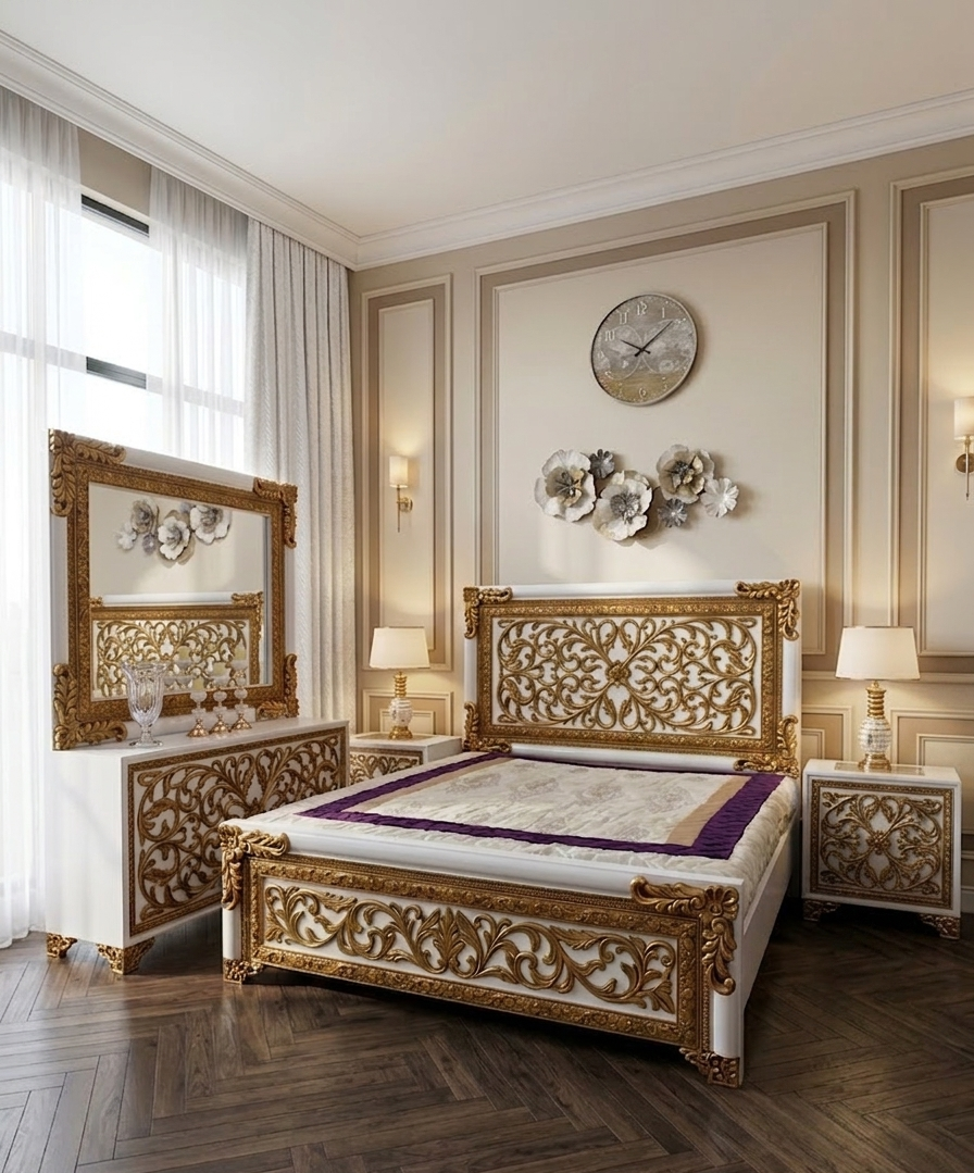 Bed Set with Golden Deco - Image 1