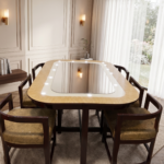 Dinning Table Built in 6 Chairs