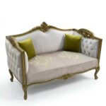 Royal Golden & Beige Vintage Sofa