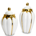 Golden White Fancy Jars